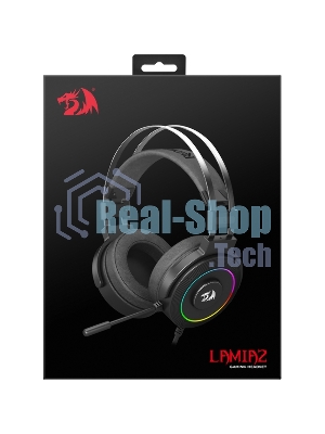 Гарнитура Redragon Lamia 2 чёрный, проводная, USB, подсветка