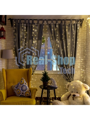 Гирлянда Neon-night Светодиодный дождь из росы 6х3 м, теплый белый, USB + пульт управления