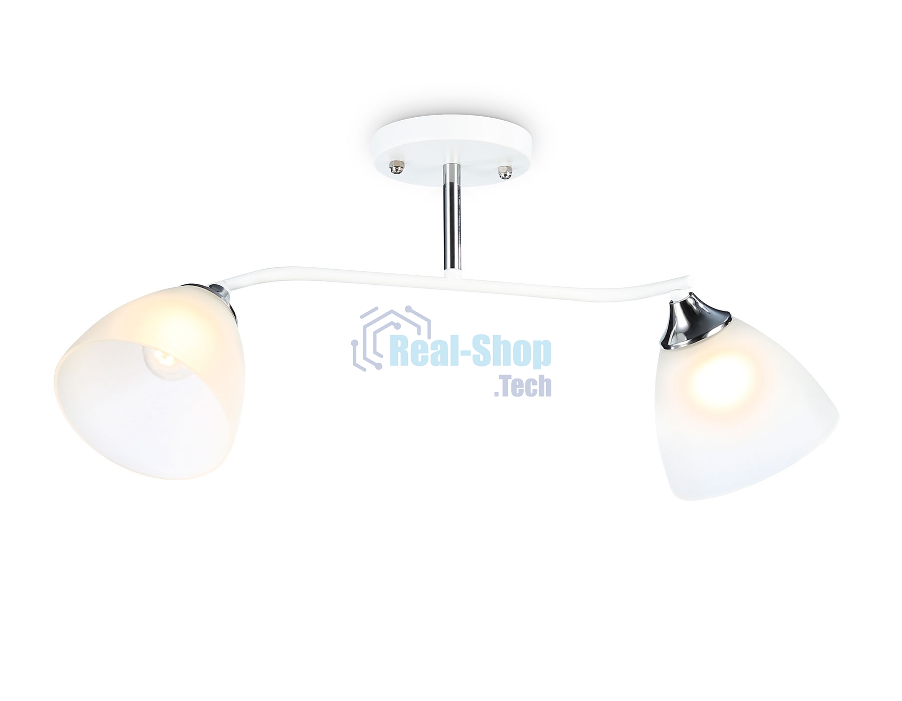 Светильник Ambrella light TR303001/2 WH/CH/FR белый/хром/белый матовый E27/2 max 40W 560*140*240