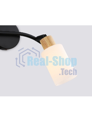 Светильник Ambrella light TR8721/2 BK/WD черный/дерево E14/2 max 60W 380*100*210