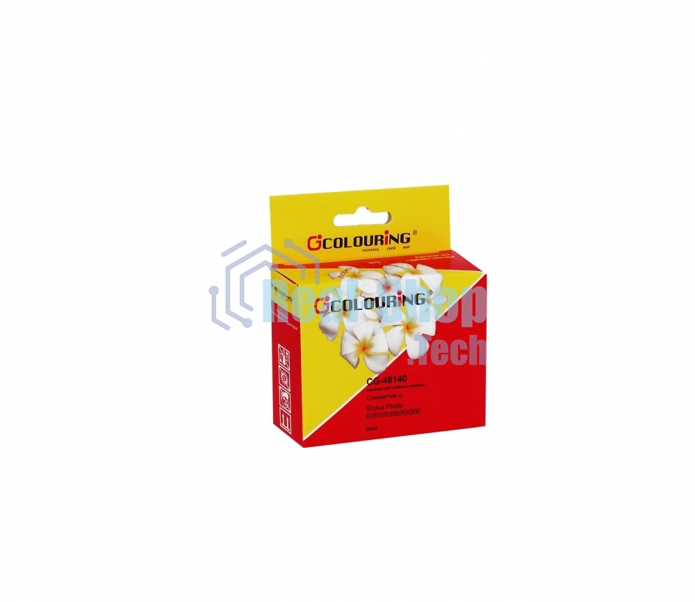 Картридж струйный Colouring CG-48140 черный водный для принтеров Epson Stylus Photo R200/R300/RX500