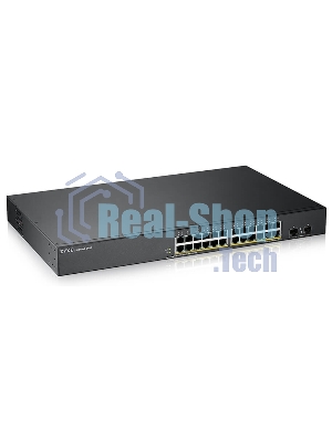 Коммутатор Smart L2 PoE+ Zyxel GS1900-24HPv2, rack 19