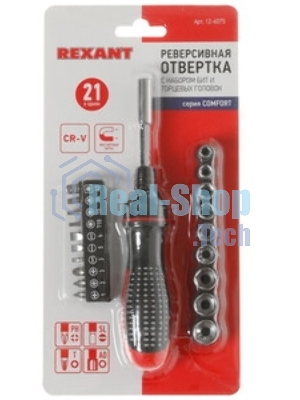 Отвертка шлицевая Rexant SL 3х75 мм, двухкомпонентная рукоятка