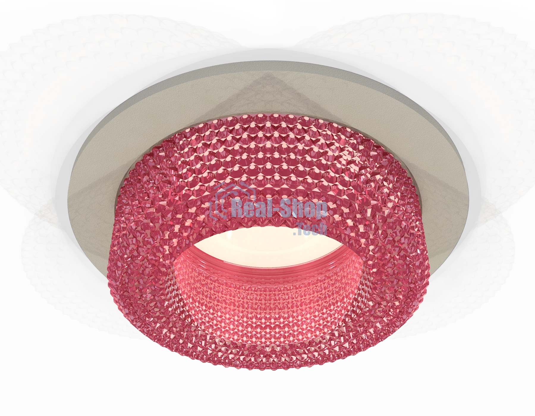 Комплект встраиваемого светильника Ambrella light XC7623022 SGR/PI серый песок/розовый MR16 GU5.3 (C7623, N7193)