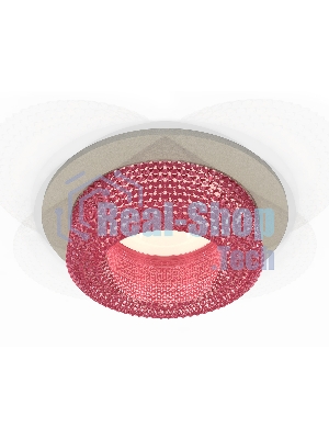Комплект встраиваемого светильника Ambrella light XC7623022 SGR/PI серый песок/розовый MR16 GU5.3 (C7623, N7193)