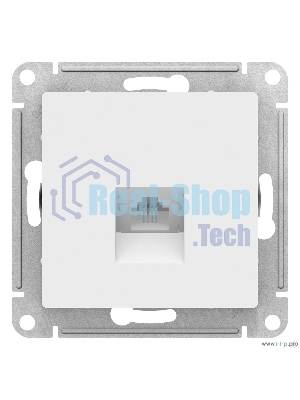 Розетка компьютерная RJ45, механизм, белый
