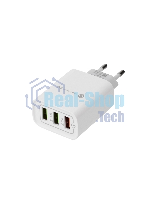 Сетевое зарядное устройство Rexant 3 x USB, 5V, 3 А + 1 А + 1 А, белый