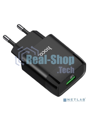 Сетевое зарядное устройство QC 3.0/ HOCO HC-32507 C72Q/ 1 USB/ Выход: 5V_9V_12V, 18W, черный