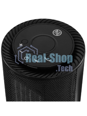 Тепловентилятор керамический Denzel DTFC-1200, черный, 600/1200 Вт, 12 м2, 3 режима, термостат