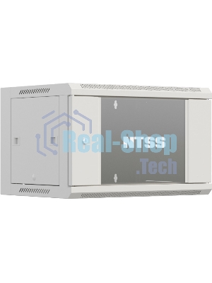 Шкаф коммутационный NTSS Премиум (NTSS-W18U6045GS-2) настенный 18U 600x450мм пер.дв.стекл 60кг серый IP20 сталь