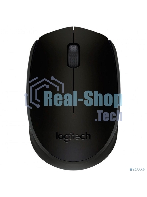 Мышь беспроводная Logitech B170 черный, 1000 dpi, радиоканал, USB, кнопки - 3