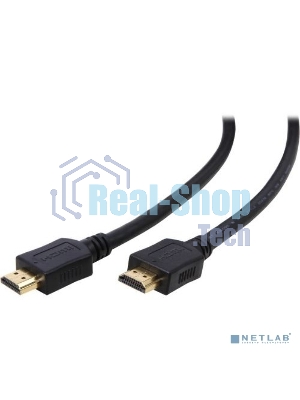 Кабель Filum HDMI 1 м., ver.1.4b, CCS, черный, разъемы: HDMI A male-HDMI A male, пакет. FL-CL-HM-HM-1M (894131)
