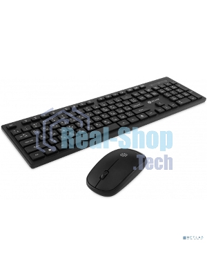 Комплект клавиатура+мышь Oklick S255W беспроводной, USB, 1200 DPI, чёрный
