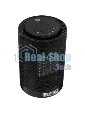 Тепловентилятор керамический Denzel DTFC-1200, черный, 600/1200 Вт, 12 м2, 3 режима, термостат