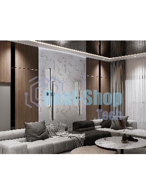 Настенный светодиодный светильник Ambrella light FL6162 BK черный 28W 3000K-6400K 810*120*65