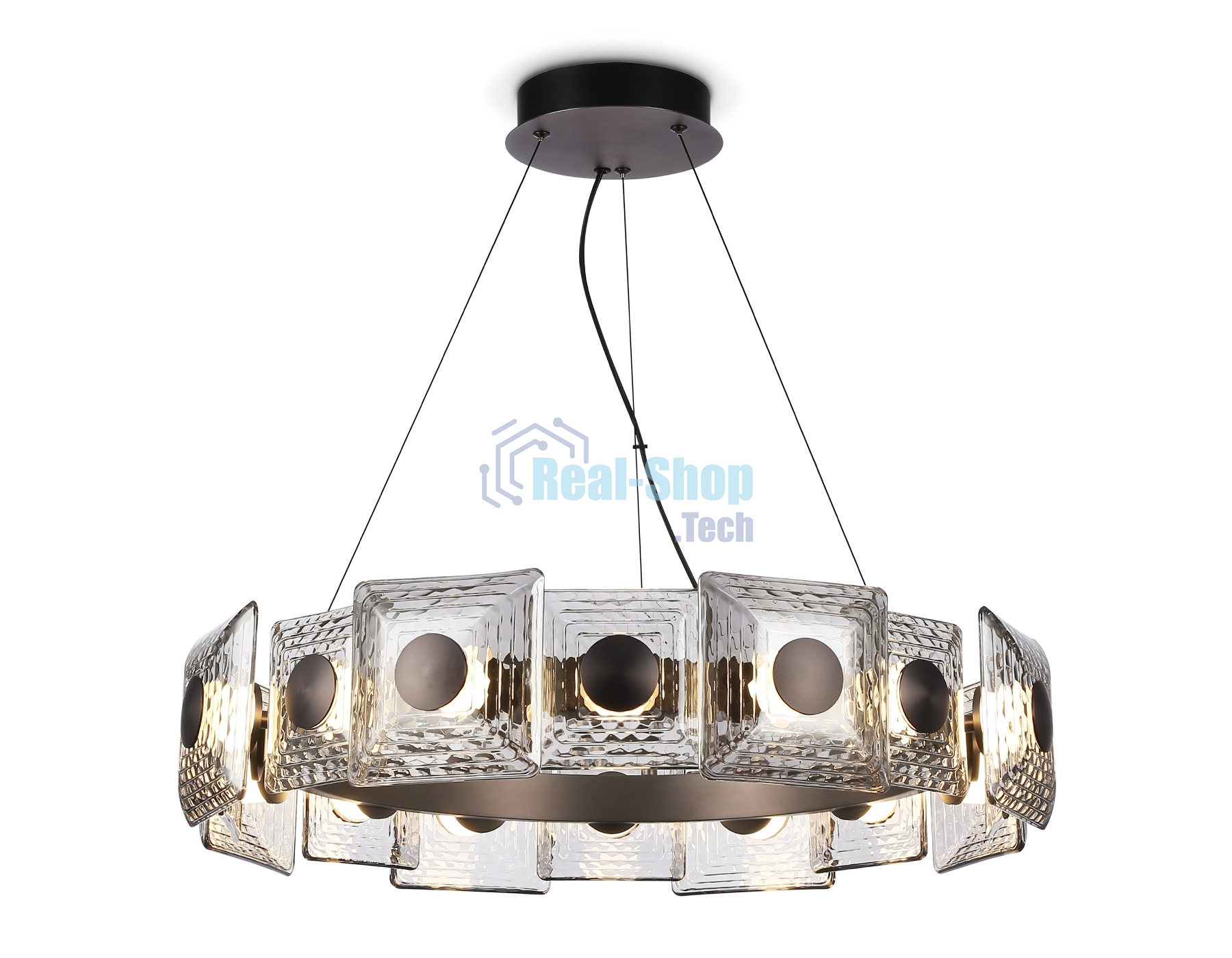 Светильник Ambrella light LH31030 GR/SM серый/дымчатый 72W 3000K D700*150