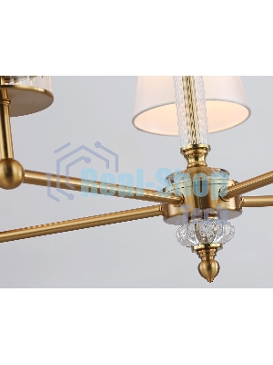 Люстра Ambrella light LH71021/5 BS/WH латунь/белый E14*5 max 40W D670*1130