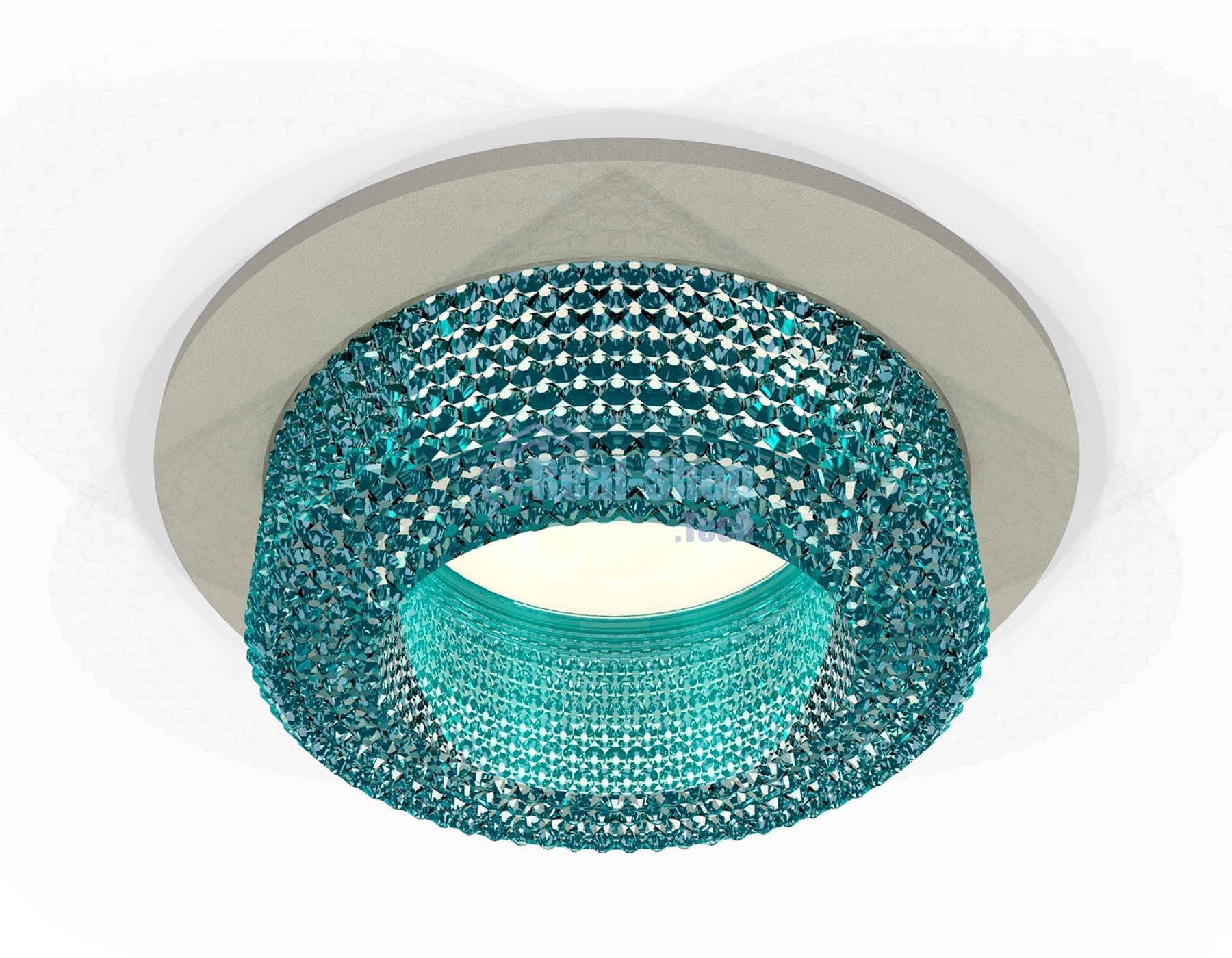 Комплект встраиваемого светильника Ambrella light XC7623023 SGR/BL серый песок/голубой MR16 GU5.3 (C7623, N7194)