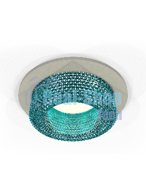 Комплект встраиваемого светильника Ambrella light XC7623023 SGR/BL серый песок/голубой MR16 GU5.3 (C7623, N7194)