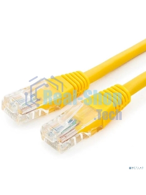 Патч-корд UTP Cablexpert cat.5e, 0.5м, литой, многожильный, желтый