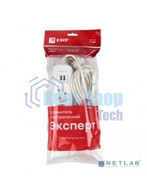 Удлинитель EKF UBA16-2USB-4-02i 