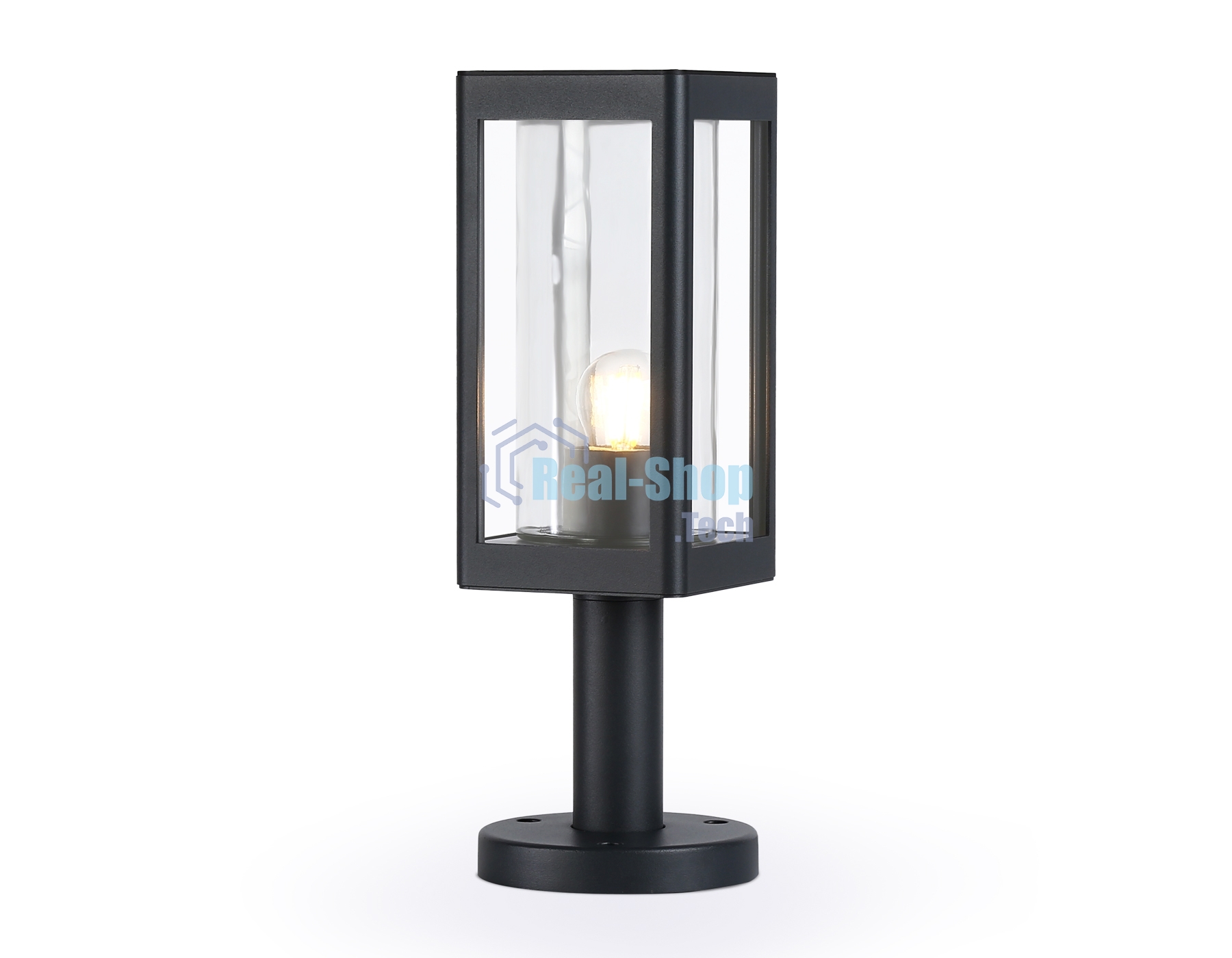 Светильник Ambrella light ST2411 BK/CL черный/прозрачный IP54 E27 max 40W 110*110*350
