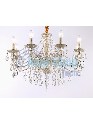 Светильник Ambrella light TR4945/8 WH/GD/CL белый/золото/прозрачный E14/8 max 40W D715*555