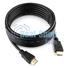 Кабель Cablexpert HDMI CC-HDMI4-15, 19M/19M, v2.0, медь, позол.разъемы, экран, 4.5м, черный, пакет