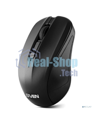 Мышь беспроводная SVEN RX-270W черный, 1600 dpi, радиоканал, USB, кнопки - 4