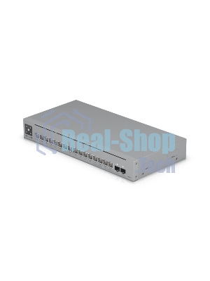 Коммутатор Ubiquiti UniFi Switch Pro Max 16 PoE PoE-коммутатор в стойку, 4х 2.5G RJ45, 12х 1G RJ45, 2х 10G SFP+, раздача 180 Вт