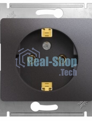 Механизм розетки 1-м Glossa 16А 250 В с заземл. графит SchE GSL001343