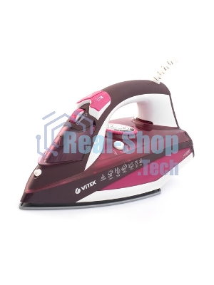 Утюг Vitek VT-1215 (PK) максимальная 2400 Вт.Подошва Ceramic Ultra Care.