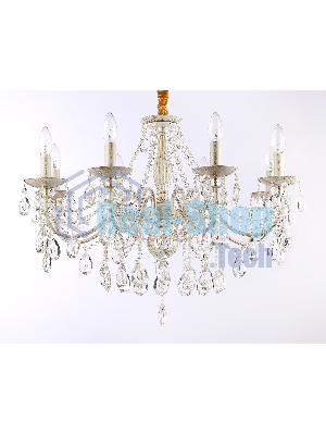 Светильник Ambrella light TR4945/8 WH/GD/CL белый/золото/прозрачный E14/8 max 40W D715*555