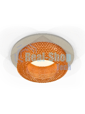 Комплект встраиваемого светильника Ambrella light XC7623024 SGR/CF серый песок/кофе MR16 GU5.3 (C7623, N7195)