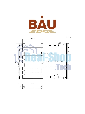 Полотенцесушитель дизайнерский электрический BAU Spectrum Gun Grey 70х40, подключение справа, темно-