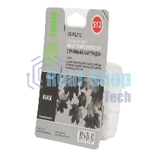 Картридж струйный Cactus CS-PG512 черный (14 мл) для Canon Pixma iP2700/MP240/MP250/MP260/MP270/MP272/MP280/MP480/MP490/MP492/MP495/MX320/MX330/MX340/MX350