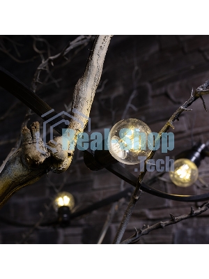 Гирлянда Neon-night LED Galaxy Bulb String 10м, черный каучук, 30 лампx6 LED теплый белый, влагостойкая IP65