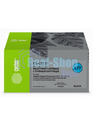 Картридж струйный Cactus CS-C8721 №177 черный (26мл) для HP PS 3213/3313/8253/C5183/C6183/C6283/C7183/C7283/C8183/D7163/D7263/D7363/D7463