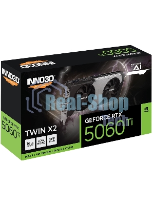 Видеокарта INNO3D RTX 5060Ti TWIN X2 16Gb GDDR7 128bit 3xDP HDMI 2FAN RTL