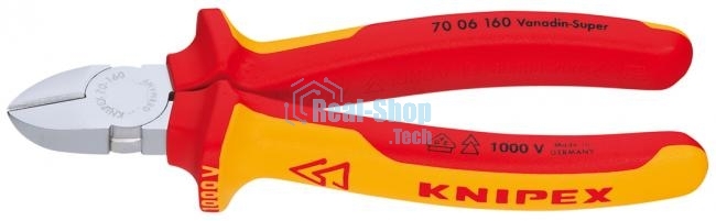 Бокорезы Knipex 7006160 1000V160 мм диагональные, ручки изолированные, с двухцв многокомп чехлами