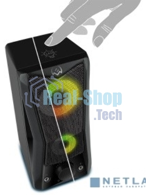 Акустическая система SVEN 445, черный, USB, 2.0,2x3 Вт(RMS), подсветка