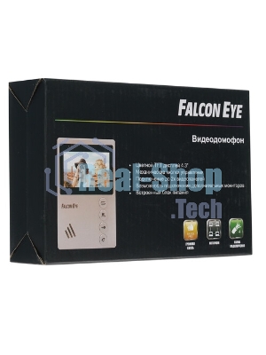 Видеодомофон Falcon Eye VISTA цветной, подключение 2-х вызывных панелей, без трубки (Hands Free), управление электрозамком, цвет корпуса: белый, нап