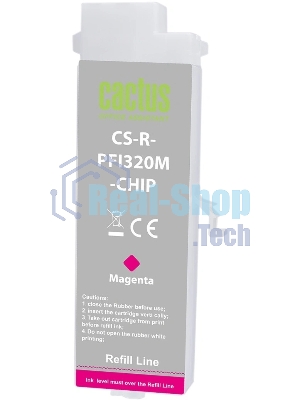 Картридж струйный Cactus CS-R-PFI321M-CHIP PFI-321 пурпурный (260мл) для Canon imagePROGRAF TM-200/200MFP/205/300/300MFP/305/250/255/350/355 с чипом