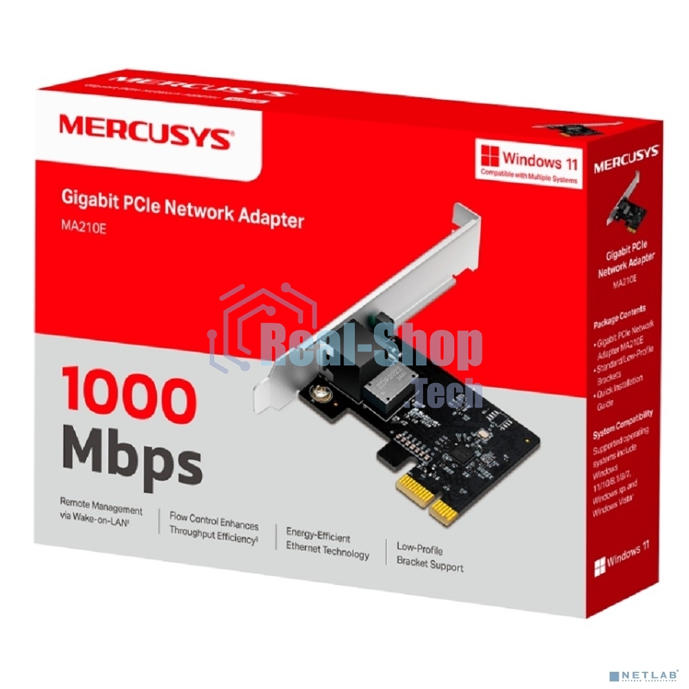 Адаптер Gigabit PCIe Network Mercusys MA210E
