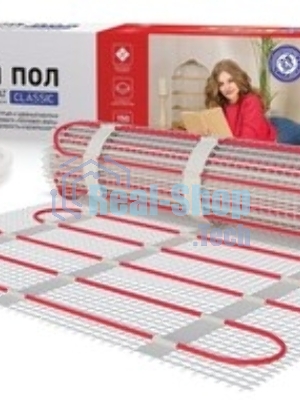 Теплый пол (нагревательный мат) Rexant Extra, площадь 2,0 м2 (0,5 х 4,0 метров), 320Вт, (двух жильный)