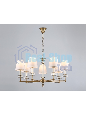 Люстра Ambrella light LH71023/7 BS/WH латунь/белый E14*7 max 40W D820*1130