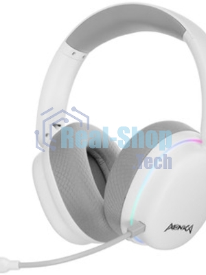 Гарнитура Marvo HG9070W Monka Echo RS белый, беспроводная + проводная, радиоканал, до 10 ч, подсветка, совместимость с PS5, Xbox