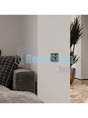 Умный сенсорный выключатель двухклавишный (черный) W4523008