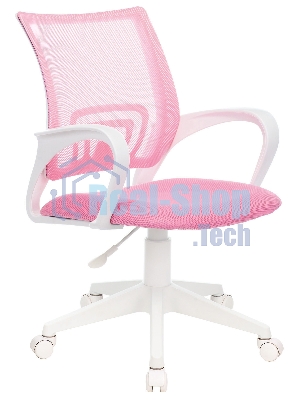 Кресло Бюрократ CH-W695NLT TW-06A TW-13A розовый, сетка/ткань, 120 кг, механизм качания