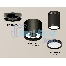 Светильник Ambrella Light XS8142020 SBK/PBK черный песок/черный полированный GX53 (N8902, C8142, N8113)